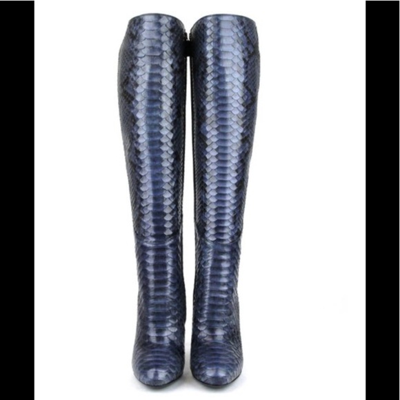 Gucci Python Boots - BLUE super RARE size 41 - Picture 2 of 7